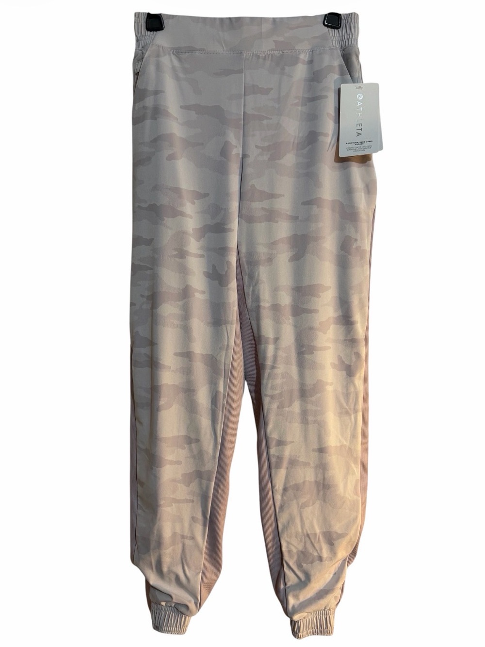 NWT Athleta Brooklyn Lined Camo Jogger Pants Mauve Lilac Women’s Sz 4